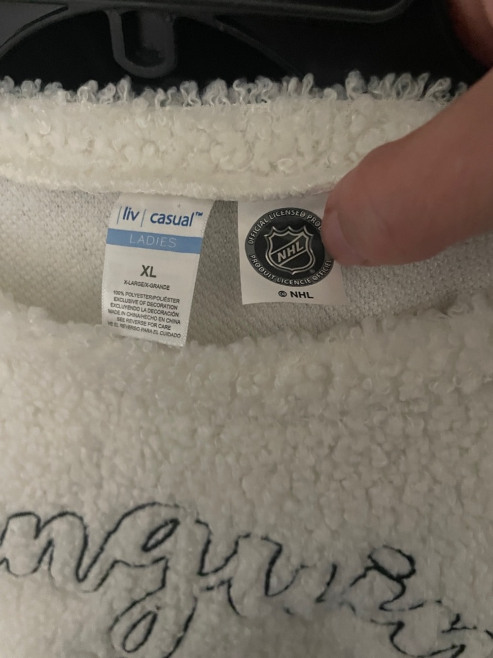 Penguins Cozy Sherpa Sweatshirt - Cream - Picture 6 of 6